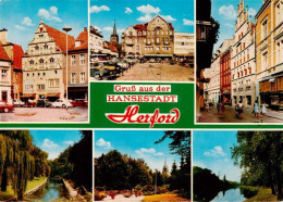 73934314 Herford Marktplatz Rathaus Fussgaengerzone Aapartie Park - Herford