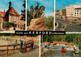 73934303 Herford Rathaus Wittekind Denkmal Berliner Strasse Tirpark Kinderspielp - Herford