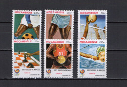 Mocambique 1987 Olympic Games Seoul, Football Soccer, Volleyball, Chess, Basketball, Swimming Set Of 6 MNH - Zomer 1988: Seoel