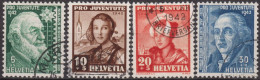 1942 Schweiz Pro Juventute ° Mi:CH 412-415 Yt:CH 380-383, Zum:CH J101-104, Ringgenbachs U. Escher U. Trachtenfrauen - Used Stamps