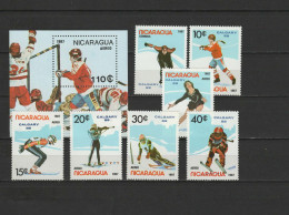 Nicaragua 1987 Olympic Games Calgary Set Of 7 + S/s MNH - Hiver 1988: Calgary