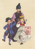 Carte Maximum Autriche Osterreich 1955 Costume Traditionnel - Cartes-Maximum (CM)