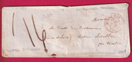 CAD MARITIME OUTREMER TOULON EN ROUGE 1841 POUR TOUS INDRE ET LOIRE DEPART ALGERI ?? INDICE 19 TAXE 16 LETTRE - 1801-1848: Précurseurs XIX