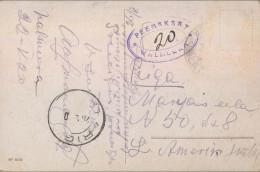 1920 LATWIJA , WALMIERA - RIGA  , T.P. CIRCULADA , TASA , TAX , TAXE ,  " PEEMAKSAT " , ILUSTRADOR H. STIEGLER - Lettland