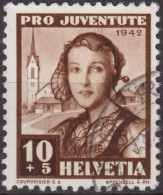 1942 Schweiz Pro Juventute ° Mi:CH 413 Yt:CH 381, Zum:CH J102,  Appenzellerin, Trachtenfrau - Used Stamps