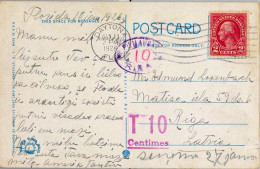 1926 DAYTONA - RIGA ( LETONIA ) , T.P. CIRCULADA , TASA , TAX , TAXE , " PIEMAKSAT " , THE GREAT BLUE HERON , BIRDS - Covers & Documents
