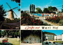 73933877 Werl_Westfalen Muehle Kurpark Freibad Schlossruine Rathaus - Werl