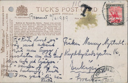 1939 SUDÁN , PORT SUDAN - SUECIA , T.P. CIRCULADA , TASA , TAX , TAXE , "PICTURESQUE EGYPT , SPHINX & PYRAMIDS CAIRO " - Soedan (...-1951)