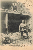 Militaria La Grande Guerre 1914 15 Lihons En Santerre Une Maison Bombardee Sur La Route Allant A Maucourt - Oorlog 1914-18