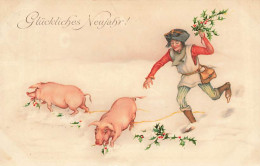 N°24921 - Carte Illustrateur - MM Vienne N°703 - Homme Courant Après Des Cochons - Vienne