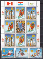 Paraguay 1988 Olympic Games Calgary Sheetlet + 3 Stamps MNH - Invierno 1988: Calgary