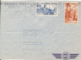 Morocco Air Mail Cover Sent To Denmark 22-11-195? - Cartas & Documentos