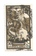 (COLONIE E POSSEDIMENTI) 1938, LIBIA, POSTA AEREA BIMILLENARIO AUGUSTEO, 50c - 1 Francobollo Usato (CAT. SASSONE N.A36) - Libië