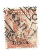 (COLONIE E POSSEDIMENTI) 1918, LIBIA, SOPRASTAMPATI, 20c - 1 Francobollo Usato (CAT. SASSONE N.20) - Libye