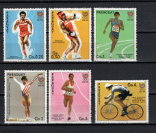 Paraguay 1986 Olympic Games Seoul, Athletics, Boxing, Cycling 6 Stamps MNH - Summer 1988: Seoul