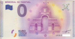 Vends Billet Souvenir Touristique 0€ Memorial De Thiepval 2015-1 UEBJ - Andere & Zonder Classificatie