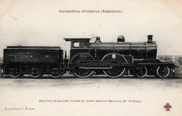 Les Locomotives Étrangeres (Angleterre) - Machine De Grand Vitesse Du Great Eastern Railway - Fleury CPA  Serie - Trains