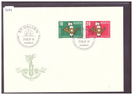 ST GALLEN - BRIEFMARKENAUSSTELLUNG - DECOUPE DU BLOC 1959 - Bloques & Hojas