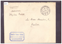 LAUSANNE - COMITE RUSSO-SUISSE 1919 - Postmark Collection