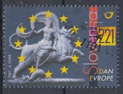 SLOVENIA 348,used,hinged - EU-Organe