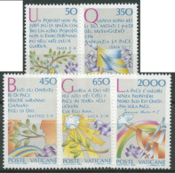 Vatikan 1986 Internationales Jahr Des Friedens 889/93 Postfrisch - Unused Stamps