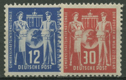 DDR 1949 Gründungskonferenz Weltgewerkschaftsbund 243/44 Postfrisch - Ungebraucht