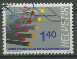 Int. Fernmeldeunion (UIT/ITU) 1988 Glasfaserkabel 14 Gestempelt - Servizio