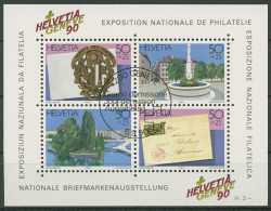 Schweiz 1990 HELVETIA GENEVE'90 Block 26 Gestempelt (C96288) - Blocs & Feuillets