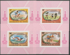 Tschad 1979 Olympische Spiele'80 Moskau 867/70 Blocks Postfrisch (C62453) - Tchad (1960-...)