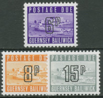 Guernsey Portomarken 1975/76 Schloß Cornet P 15/17 Postfrisch - Guernesey