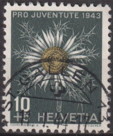 1943 Schweiz Pro Juventute ° Mi:CH 425, Yt:CH 389, Zum:CH J106, Silberdistel, Blume - Used Stamps