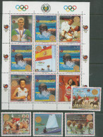Paraguay 1989 Olympic Games Seoul, Swimming, Equestrian, Sailing Sheetlet + 4 Stamps MNH - Sommer 1988: Seoul