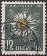 1943 Schweiz Pro Juventute ° Mi:CH 425, Yt:CH 389, Zum:CH J106, Silberdistel, Blume - Used Stamps