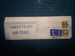 ANGLETERRE, Journal Post First Class, Air Mail, Circulée Au Musée Provincial Des Sciences Naturelles De La Province De S - Usados