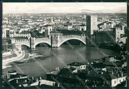 Verona Città Ponte Scaligero PIEGHINA FG Foto Cartolina HB4837 - Verona