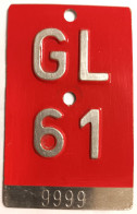 Velonummer Glarus GL 61 - Plaques D'immatriculation