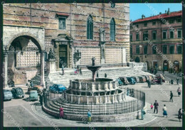 Perugia Città Auto Fontana Maggiore FG Foto Cartolina HB4939 - Perugia