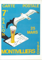 CPM   Montivilliers 7° Salon Cartophile 25Mars 1990  76 Dessin  Original De Jean-Paul Alinand - Otros & Sin Clasificación