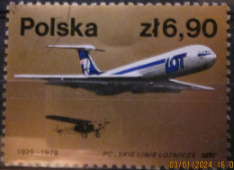 POLAND ~ 1979 ~ S.G. NUMBERS S.G. 2590. ~ AIRCRAFT ~ VFU #03520 - Oblitérés