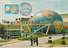 Carte Maximum Cap Vert Capo Verde 1958 Exposition Universelle Bruxelles Brussel - Kaapverdische Eilanden