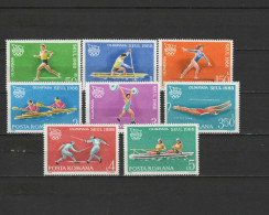 Romania 1988 Olympic Games Seoul, Rowing, Weightlifting, Gymnastics, Fencing, Swimming Etc. Set Of 8 MNH - Summer 1988: Seoul