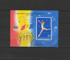 Romania 1988 Olympic Games Seoul, Space, Gymnastics S/s Imperf. MNH - Ete 1988: Séoul