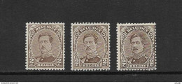 136** / 136A** / 136B** MNH (Type I-II-III) - 1915-1920 Albert I