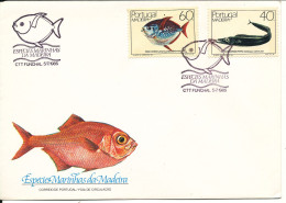 Portugal Madeira FDC FISH 5-7-1985 Complete Set Of 2 With Cachet - Madeira