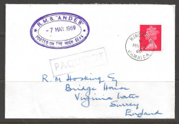 1969 Paquebot Cover, British Stamp Used In Kingston, Jamaica - Jamaique (1962-...)