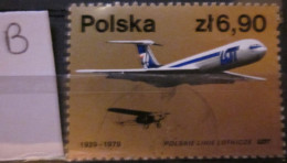 POLAND ~ 1979 ~ S.G. NUMBERS S.G. 2590. ~ 'LOT B' ~ AIRCRAFT ~ VFU #03521 - Oblitérés