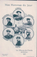 Aviation Suisse, Meeting Chaux-de Fonds 1912, Portraits De Cobioni, Taddeoli, Beck, Maffei, Charmey Et Failloubaz (1912) - Fliegertreffen