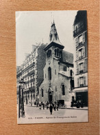 CPA Animée Paris Église Saint François De Sales - Dos Non Divisé - Andere Monumenten, Gebouwen