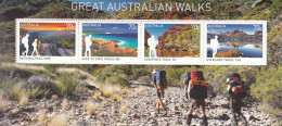 2015 Australia Great Walks Hiking Souvenir Sheet  @BELOW FACE VALUE! - Mint Stamps