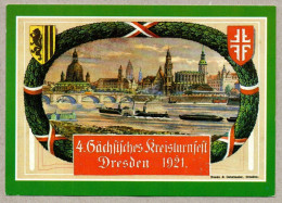 A0111a} BRD  - AK:  Dresden - 4. Sächsisches Kreisturnfest 1921 - Dresden